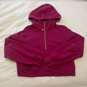 Lululemon Scuba oversized half-zip hoodie in magenta purple, size xs/s
